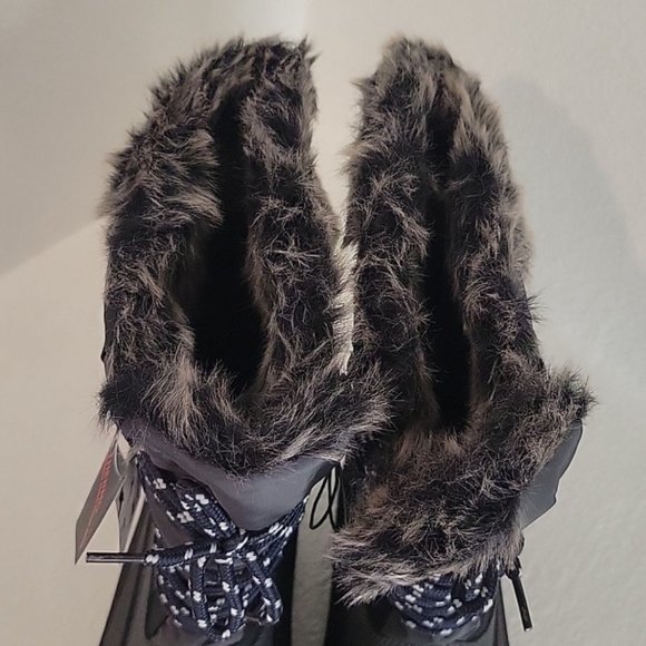 Women's Snow Boots Warm Insulated Faux Fur Lined Waterproof Mid-Calf Winter Boot - Picture 3 of 7